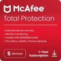 McAfee Total Protection: Award-Winning Antivirus, Al-Powered McAfee Scam Protection, Unlimited VPN, Identity Monitoring, 1-Year Subscription for 5 Devices.