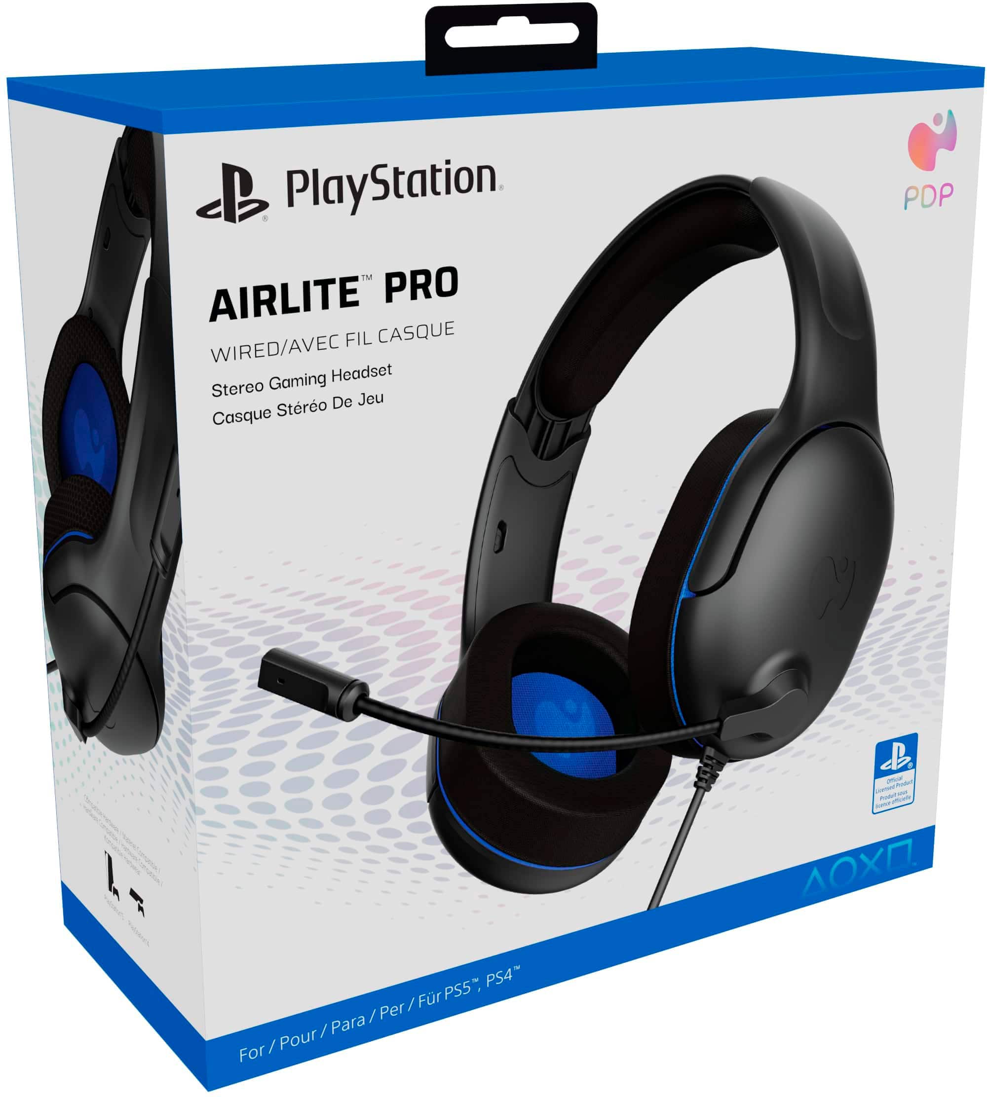 Best Buy PDP Airlite PS5 Wired Headset Black Void Black 052018BK