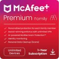 McAfee Premium Family Personalized protection for each family member Award-winning antivirus with unlimited VPN Al-powered McAfee Scam Protection Identity monitoring Personal Data Cleanup (Scans) Unlimited 1-Year Devices Subscription