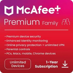 McAfee - McAfee+ Premium (Unlimited Devices) Family Antivirus and Internet Security Software (1-Year Subscription) - Android, Apple iOS, Chrome, Mac OS, Windows [Digital] - Front_Zoom