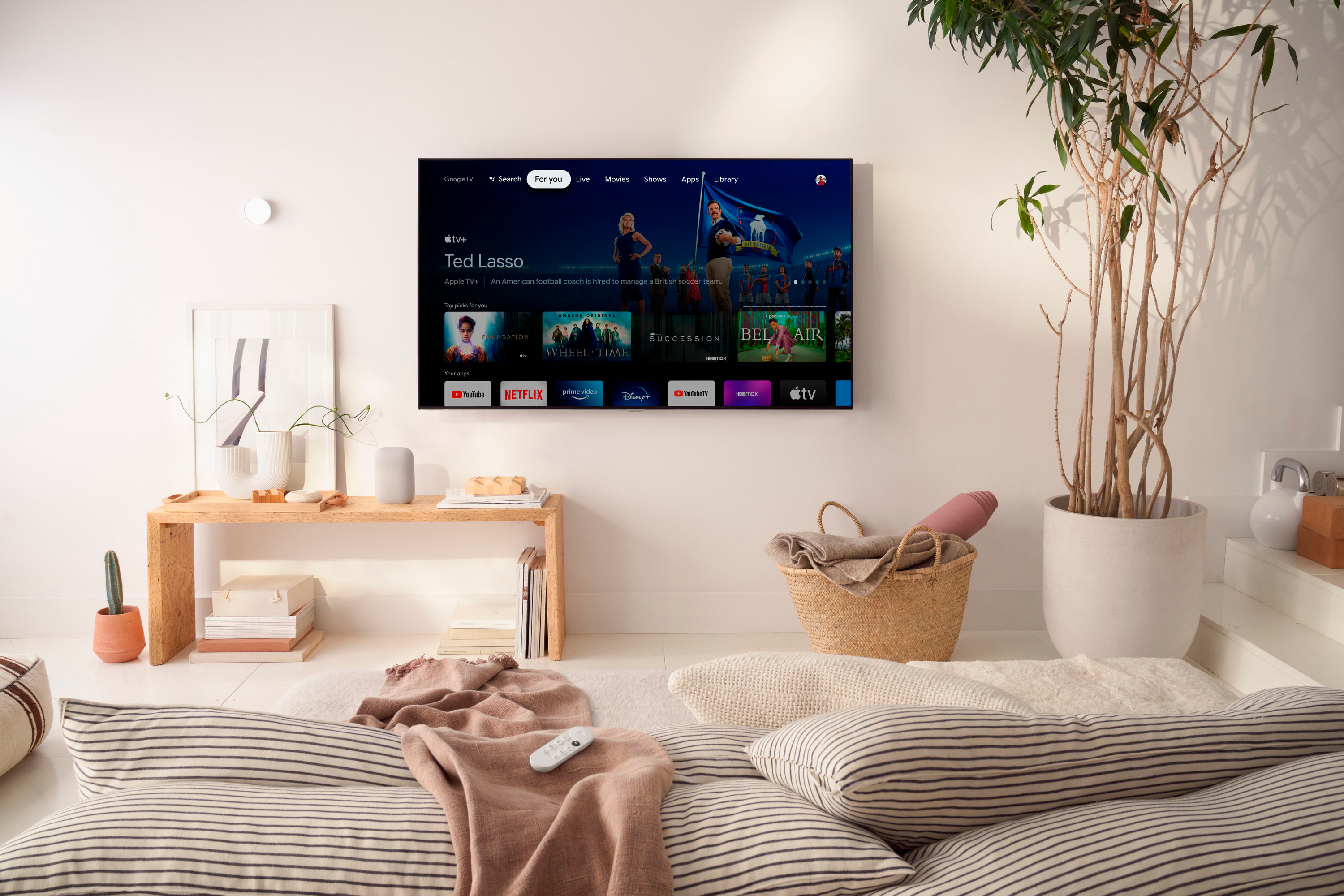 Google Chromecast with Google TV (HD) (Snow)