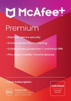 McAfee - McAfee+ Premium (Unlimited Devices) Individual Antivirus and Internet Security Software (1-Year Subscription) - Android, Apple iOS, Chrome, Mac OS, Windows - Front_Zoom