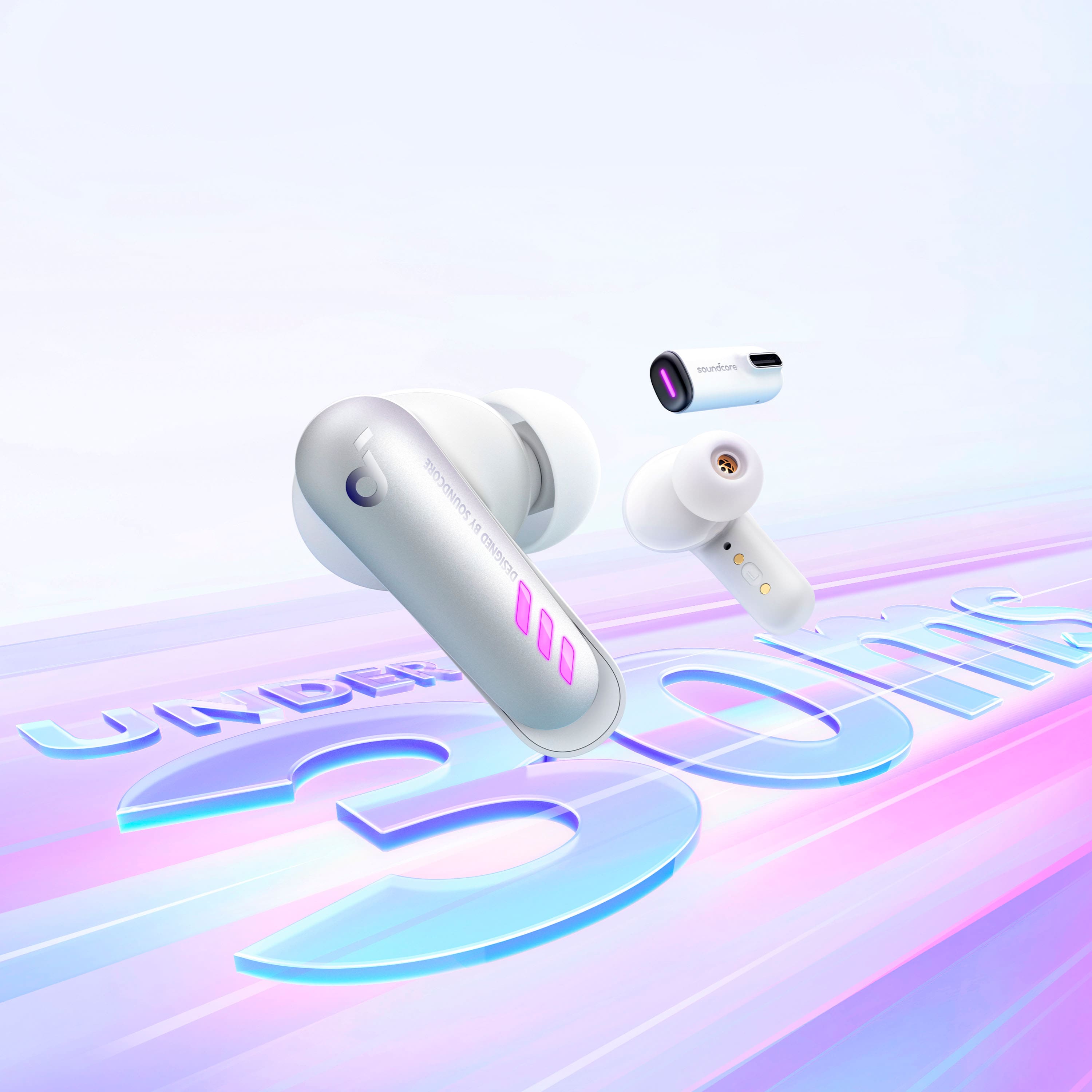 Alt View 20. Soundcore - VR P10 Wireless In-Ear Earbuds for Meta Quest 2 & Meta Quest 3 - White.