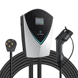 Lectron - J1772 Level 2 NEMA 14-50 Electric Vehicle (EV) Charger - up to 48A -20' - Black - Front_Zoom