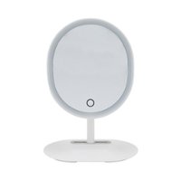 Glo-Tech - Oval Rechargeable LED Miror - White - Angle_Zoom