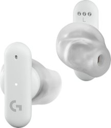 Logitech - FITS True Wireless Gaming Earbuds for PC, Mac, PS5, PS4, Mobile, Nintendo Switch - White - Front_Zoom