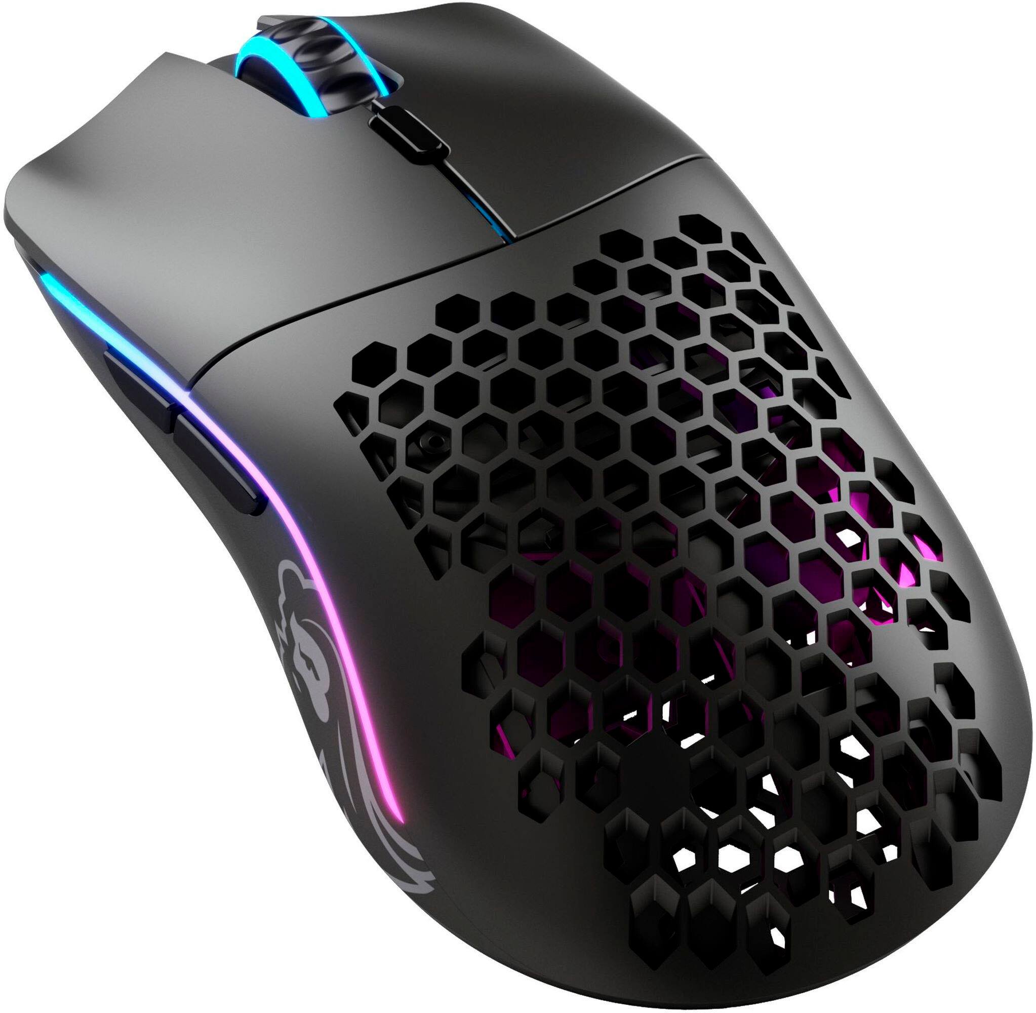 Left. Glorious - Model O Wireless Optical Honeycomb RGB Gaming Mouse - Matte Black.