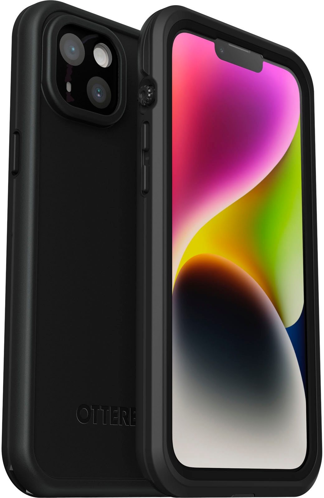 Alt View 1. OtterBox - Frē Series for MagSafe Hard Shell Case for Apple iPhone 14 Plus - Black.
