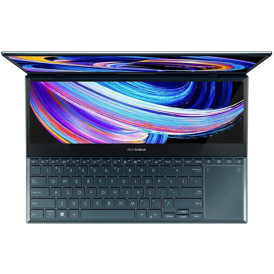 Alt View 18. ASUS - Zenbook Pro Duo 15 Touch Laptop OLED - Intel Core i9 with 32GB RAM - NVIDIA GeForce RTX 3070 Ti - 1TB SSD - Celestial Blue.