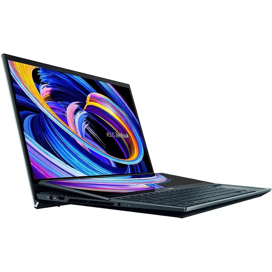 Alt View 22. ASUS - Zenbook Pro Duo 15 Touch Laptop OLED - Intel Core i9 with 32GB RAM - NVIDIA GeForce RTX 3070 Ti - 1TB SSD - Celestial Blue.