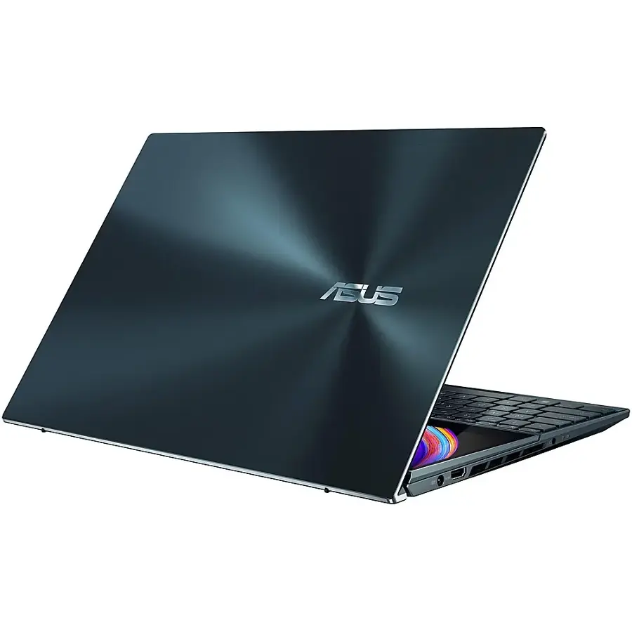 Alt View 23. ASUS - Zenbook Pro Duo 15 Touch Laptop OLED - Intel Core i9 with 32GB RAM - NVIDIA GeForce RTX 3070 Ti - 1TB SSD - Celestial Blue.