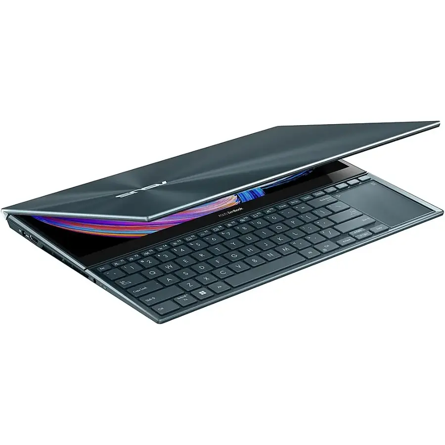 Alt View 24. ASUS - Zenbook Pro Duo 15 Touch Laptop OLED - Intel Core i9 with 32GB RAM - NVIDIA GeForce RTX 3070 Ti - 1TB SSD - Celestial Blue.