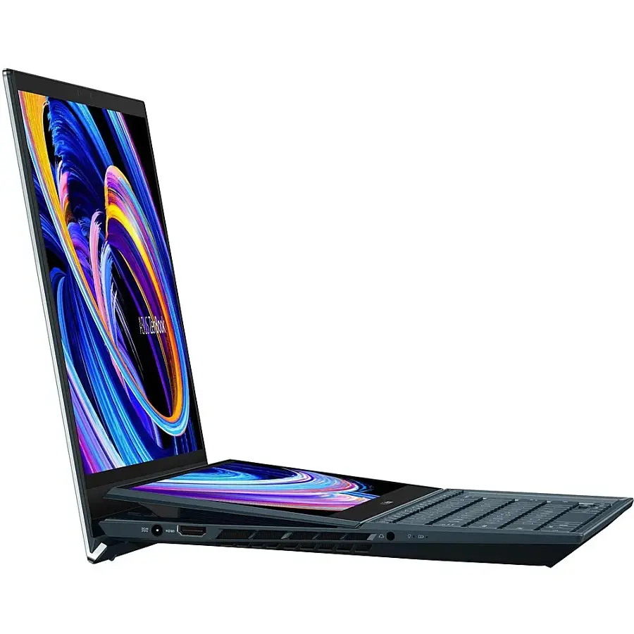 Alt View 26. ASUS - Zenbook Pro Duo 15 Touch Laptop OLED - Intel Core i9 with 32GB RAM - NVIDIA GeForce RTX 3070 Ti - 1TB SSD - Celestial Blue.