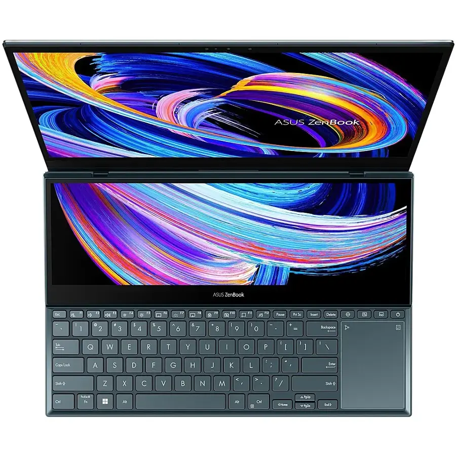 Alt View 29. ASUS - Zenbook Pro Duo 15 Touch Laptop OLED - Intel Core i9 with 32GB RAM - NVIDIA GeForce RTX 3070 Ti - 1TB SSD - Celestial Blue.
