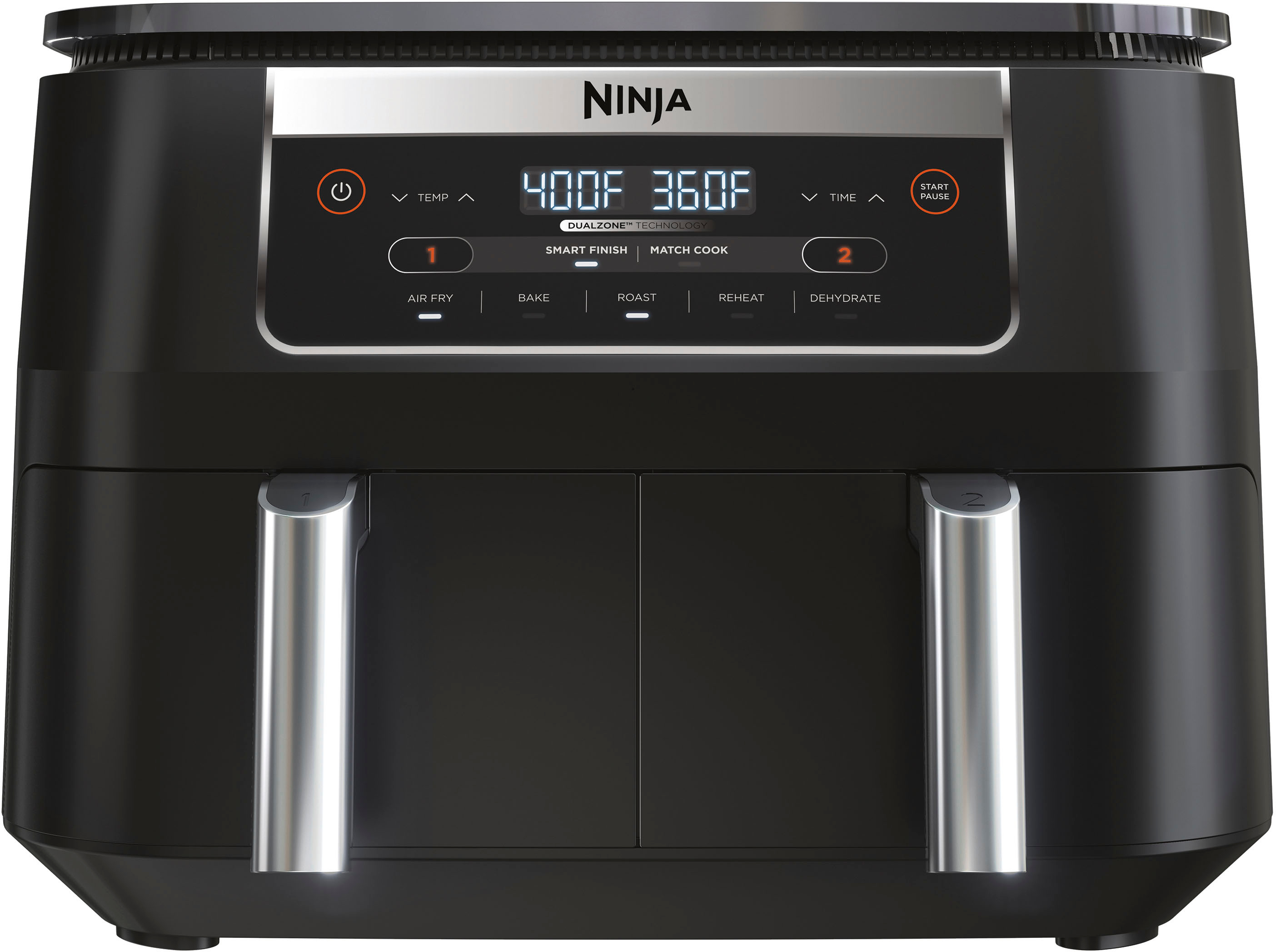 Ninja Foodi 6-in-1 10-qt. XL 2-Basket Air Fryer 10-Quart Dual Zone Feature  Black Air Fryer in the Air Fryers department at