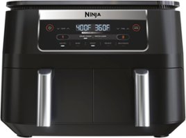 Ninja - Foodi 6-qt. 5-in-1 2-Basket Air Fryer with DualZone Technology - Black - Front_Zoom