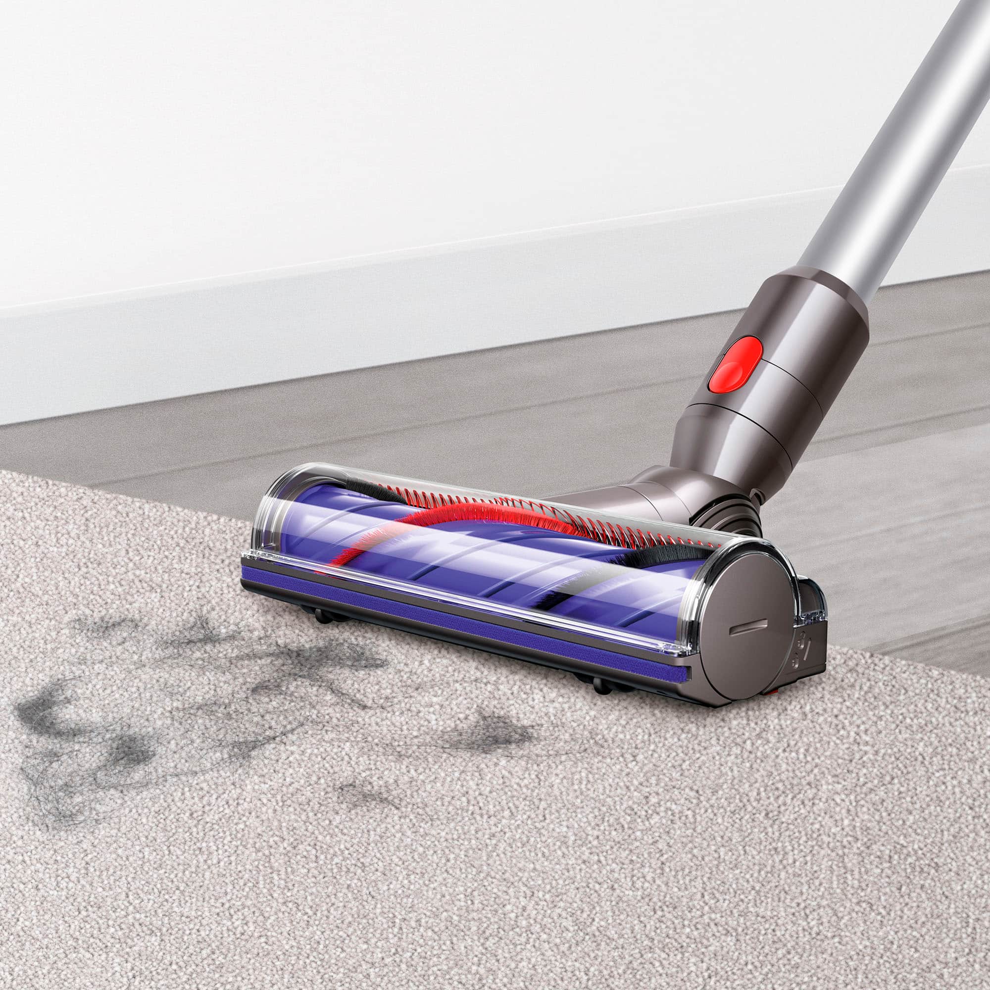 Alt View 11. Dyson - V7 Advanced Origin Cordless Vacuum - Silver.