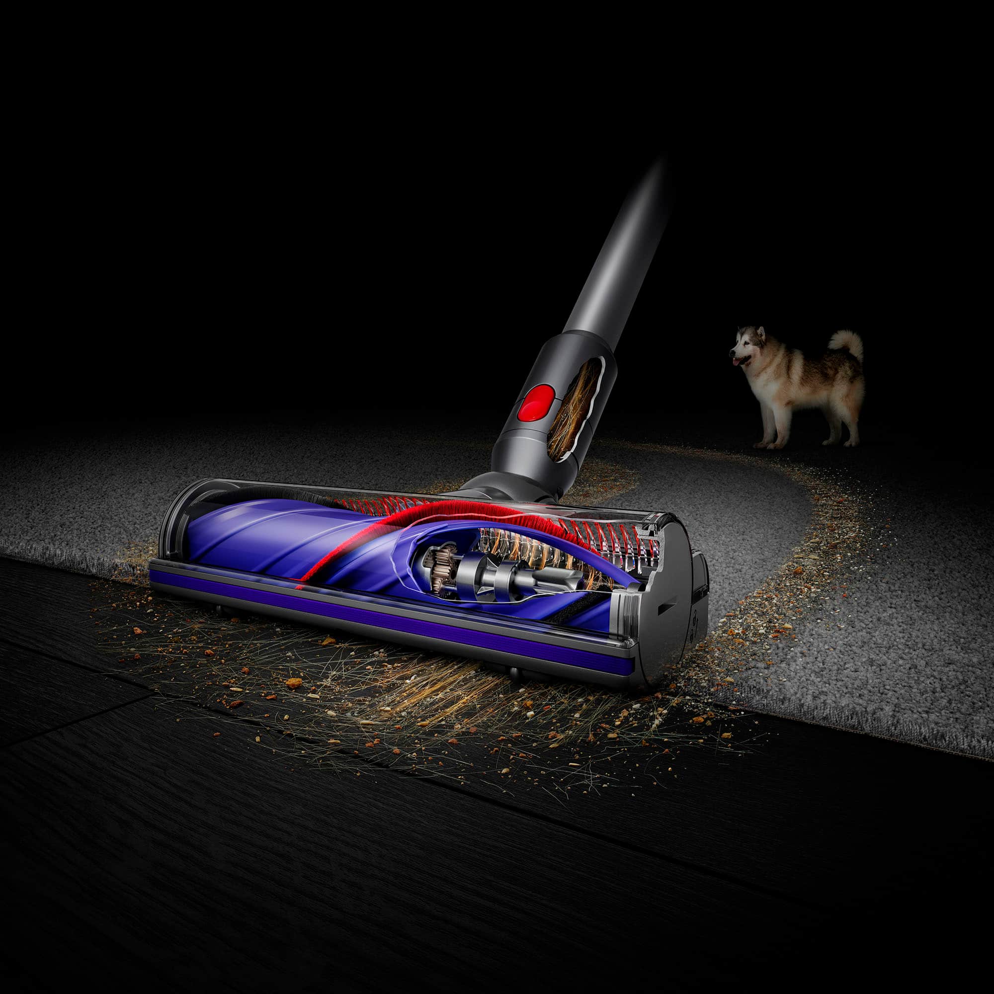Alt View 1. Dyson - V7 Advanced Origin Cordless Vacuum - Silver.