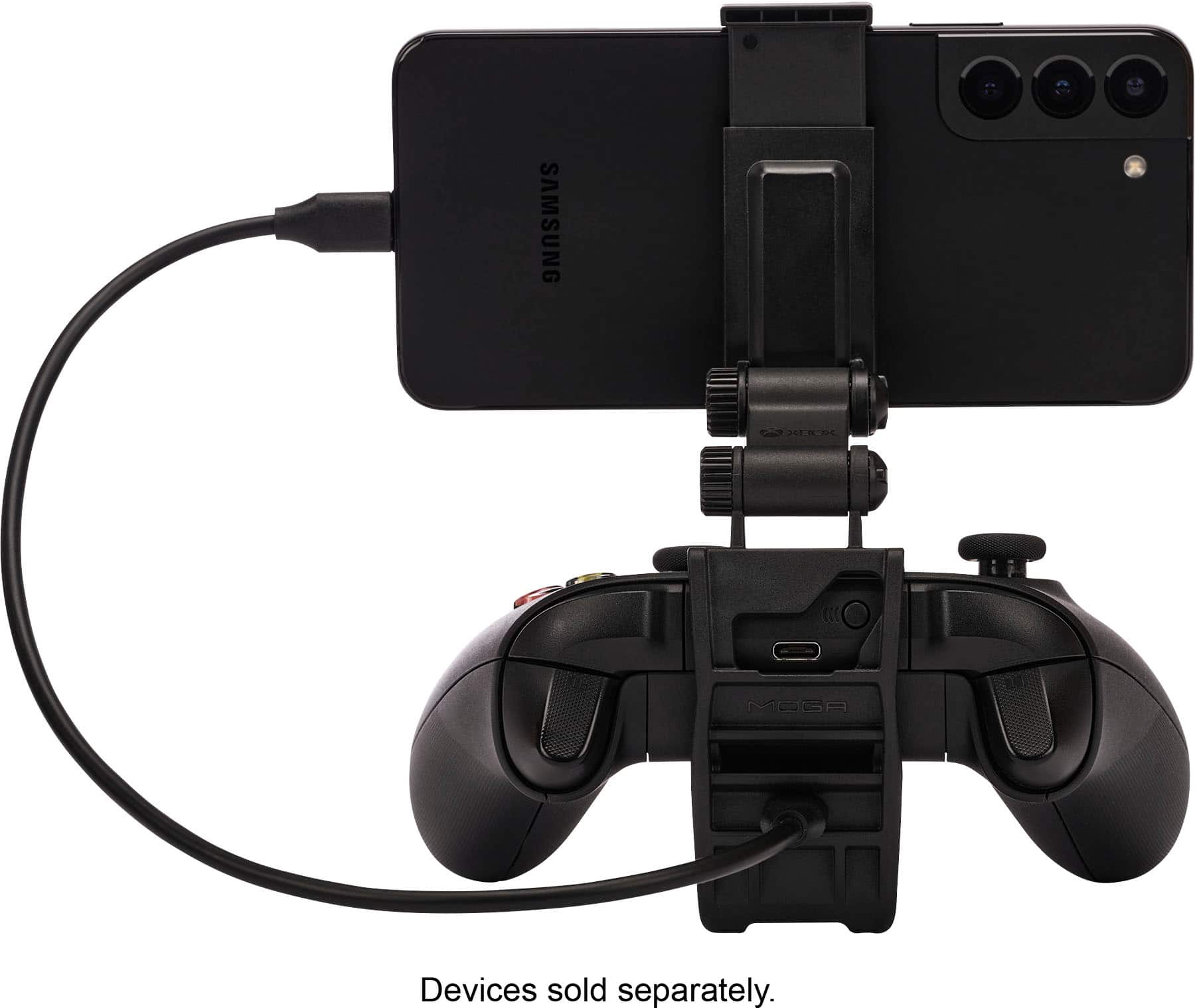 Alt View 11. PowerA - MOGA Play & Charge Gaming Clip for Xbox Wireless Controllers - Black.