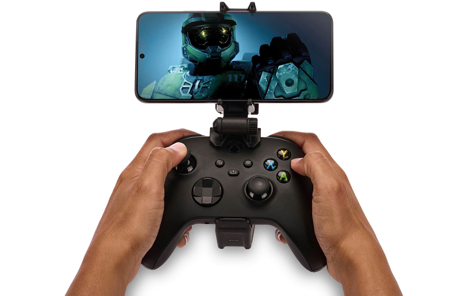 Alt View 17. PowerA - MOGA Play & Charge Gaming Clip for Xbox Wireless Controllers - Black.