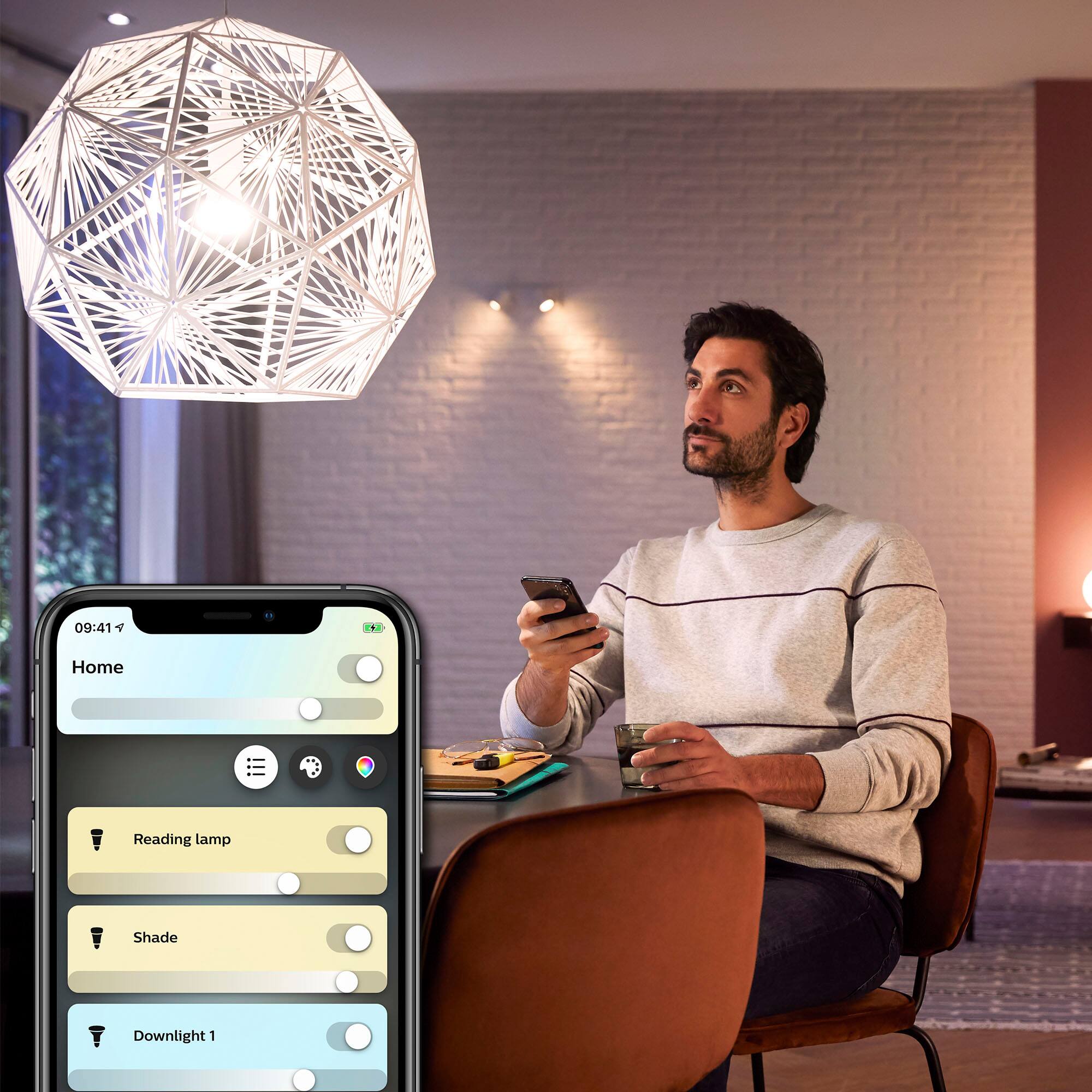 Alt View 11. Philips - Hue BR30 Bluetooth 85W Smart LED Bulb (2-Pack) - White Ambiance.