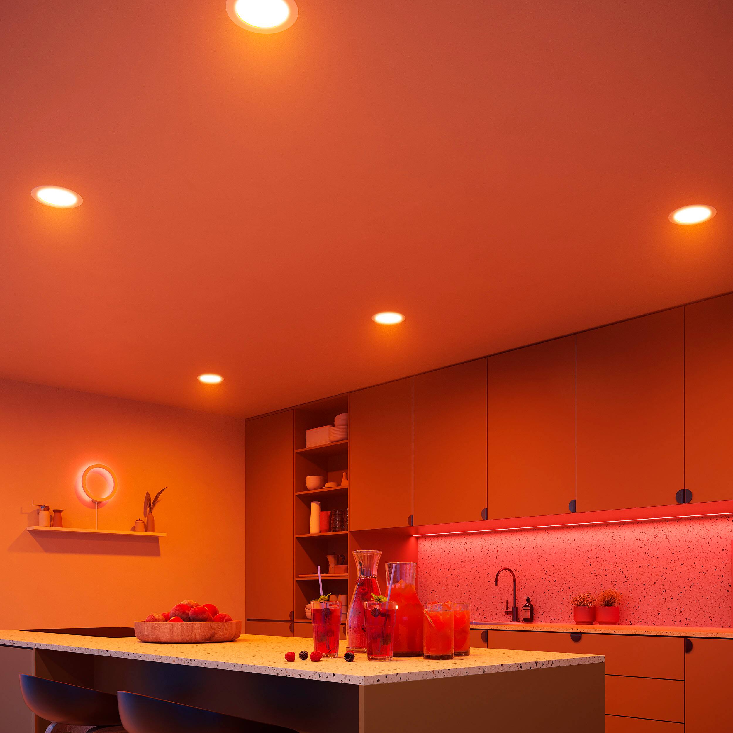 Alt View 11. Philips - Hue Bluetooth Slim Downlight 6" - White and Color Ambiance.
