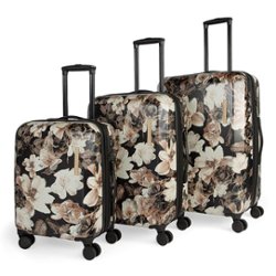 Bugatti - Verona Expandable Spinner Hardside Suitcase Set - 3 Piece - Floral - Front_Zoom