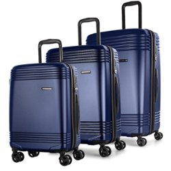 Bugatti - Nashville Hardside Expandable Spinner Suitcase Set (3-Piece) - Navy - Front_Zoom