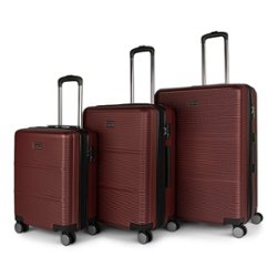 Bugatti - Brussels Expandable Spinner Hardside Suitcase Set - 3 Piece - Deep Red - Front_Zoom