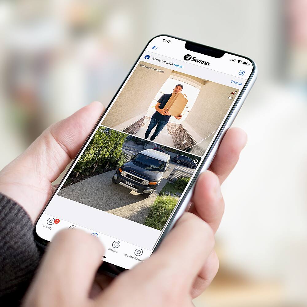 Alt View 14. Swann - CoreCam Indoor/Outdoor Wireless 1080p Security Camera - Black/White.