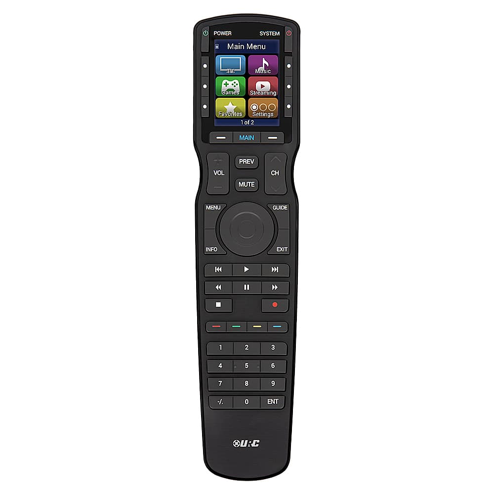 Front. Universal Remote Control - MX-790 IR/RF Remote Control with Vibrant 2.0" LCD - Black.