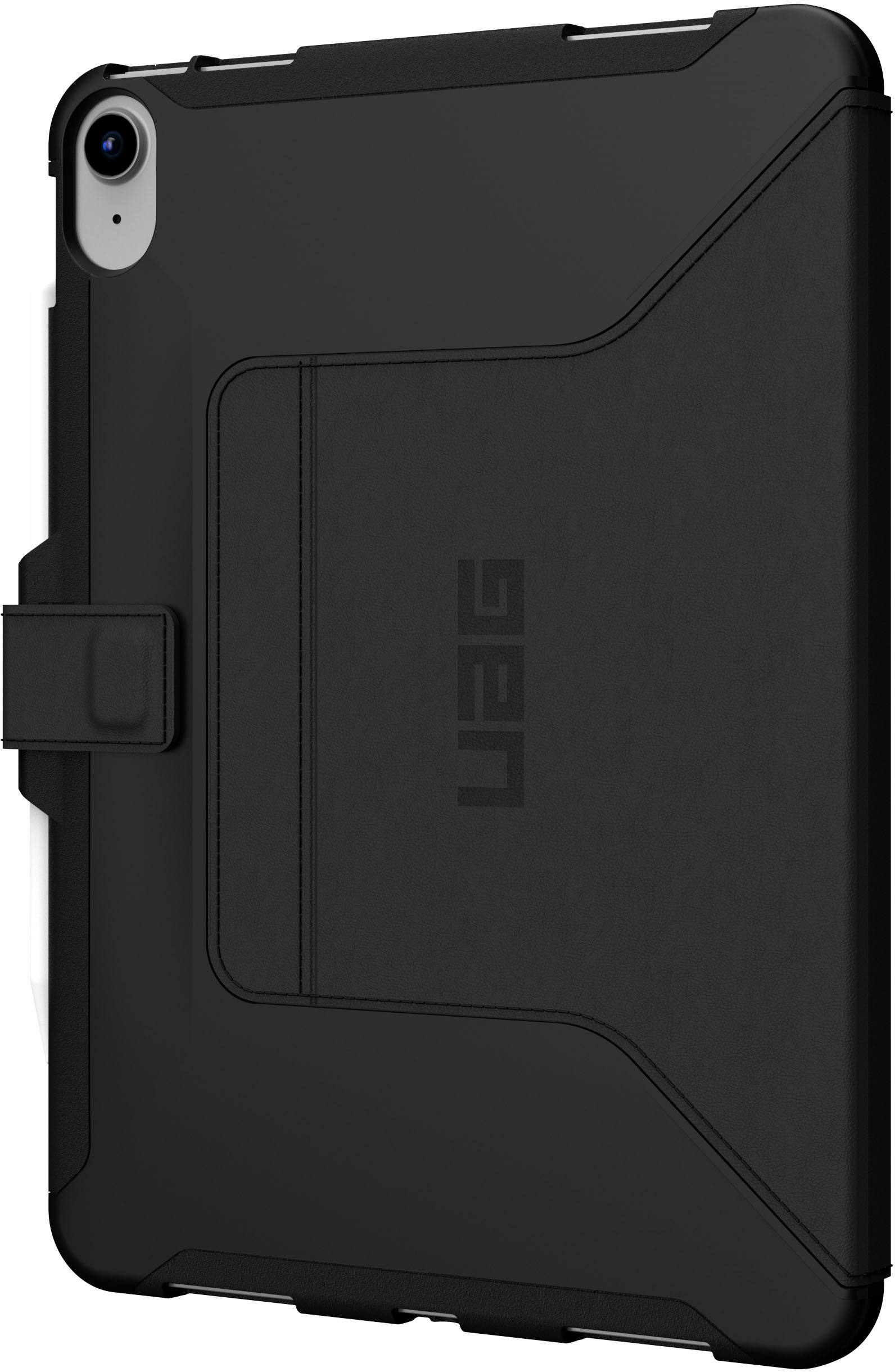 Left View: UAG - Scout Folio Case for Apple 10.9-Inch iPad (Latest Model 2022) - Black