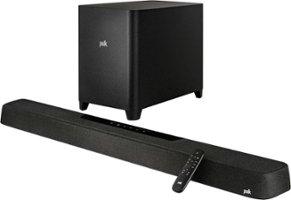 Polk Audio - MagniFi Max AX Sound Bar with 10” Wireless Subwoofer (2022 Model), 5.1.2 Channel, Dolby Atmos, and DTS:X - Black - Front_Zoom