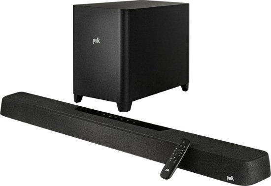Polk Audio MagniFi Max AX Dual ” Drivers Three ” Tweeters and Four  1” X 3” Mid-Woofers Sound Bar with Wireless Subwoofer Black MAGMAXAXATMOS -  Best Buy