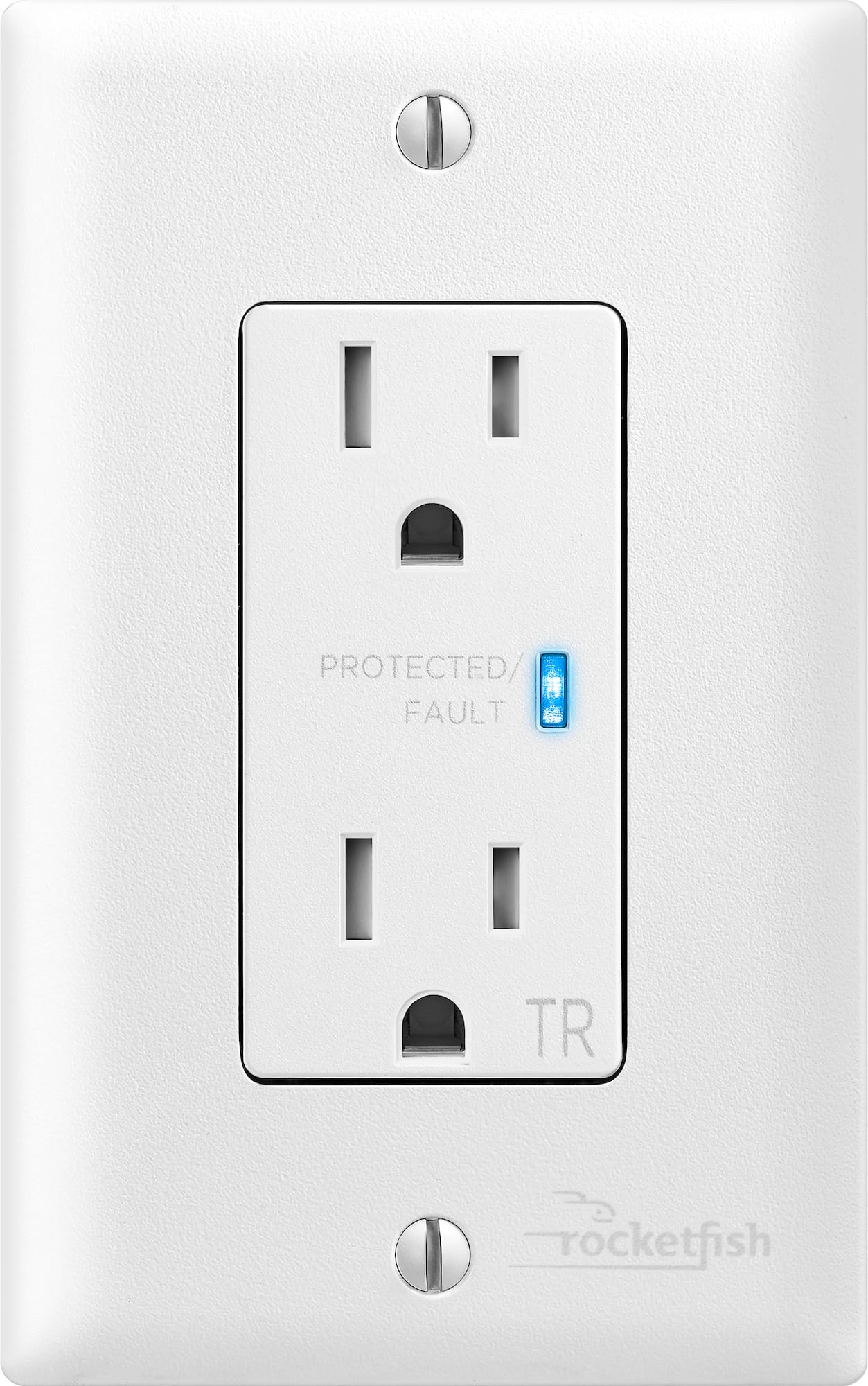 Zoom in on Front. Rocketfish™ - 2-Outlet In-Wall Surge Protector - White.