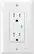 Front. Rocketfish™ - 2-Outlet In-Wall Surge Protector - White.