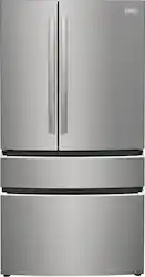 Frigidaire - Gallery 22.1 Cu. Ft. Counter-Depth 4-Door French Door Refrigerator with Internal Water Dispenser - Stainless Steel - Front_Zoom
