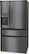 Angle Zoom. Frigidaire - Gallery 21.5 Cu. Ft. Counter-Depth 4-Door French Door Refrigerator - Black Stainless Steel.