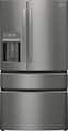 Frigidaire - Gallery 36 in. Wide 21.5 Cu. Ft. Counter-Depth 4-Door French Door Refrigerator - Black Stainless Steel
