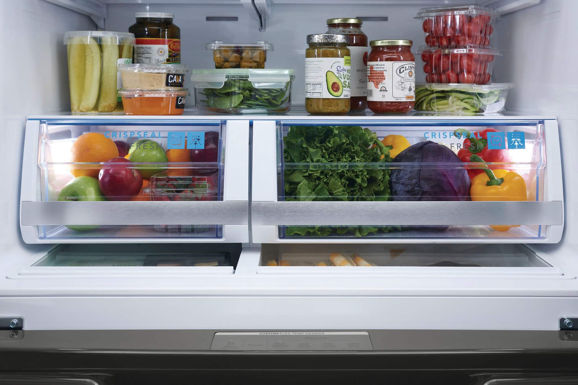 Alt View 13. Frigidaire - Gallery 21.5 Cu. Ft. Counter-Depth 4-Door French Door Refrigerator - Black Stainless steel.