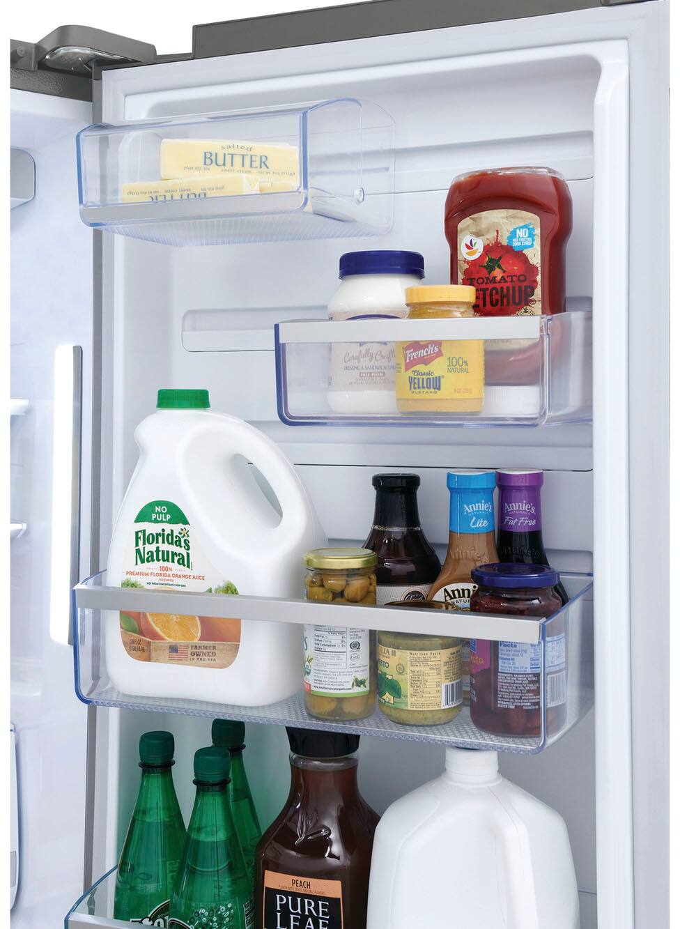 Alt View 15. Frigidaire - Gallery 21.5 Cu. Ft. Counter-Depth 4-Door French Door Refrigerator - Black Stainless steel.