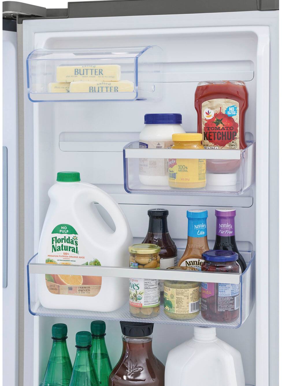 Alt View 5. Frigidaire - Gallery 21.5 Cu. Ft. Counter-Depth 4-Door French Door Refrigerator - Black Stainless steel.