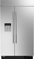 JennAir - 29.4 Cu. Ft. Side-by-Side Refrigerator with Water Dispenser - Stainless steel - Front_Zoom