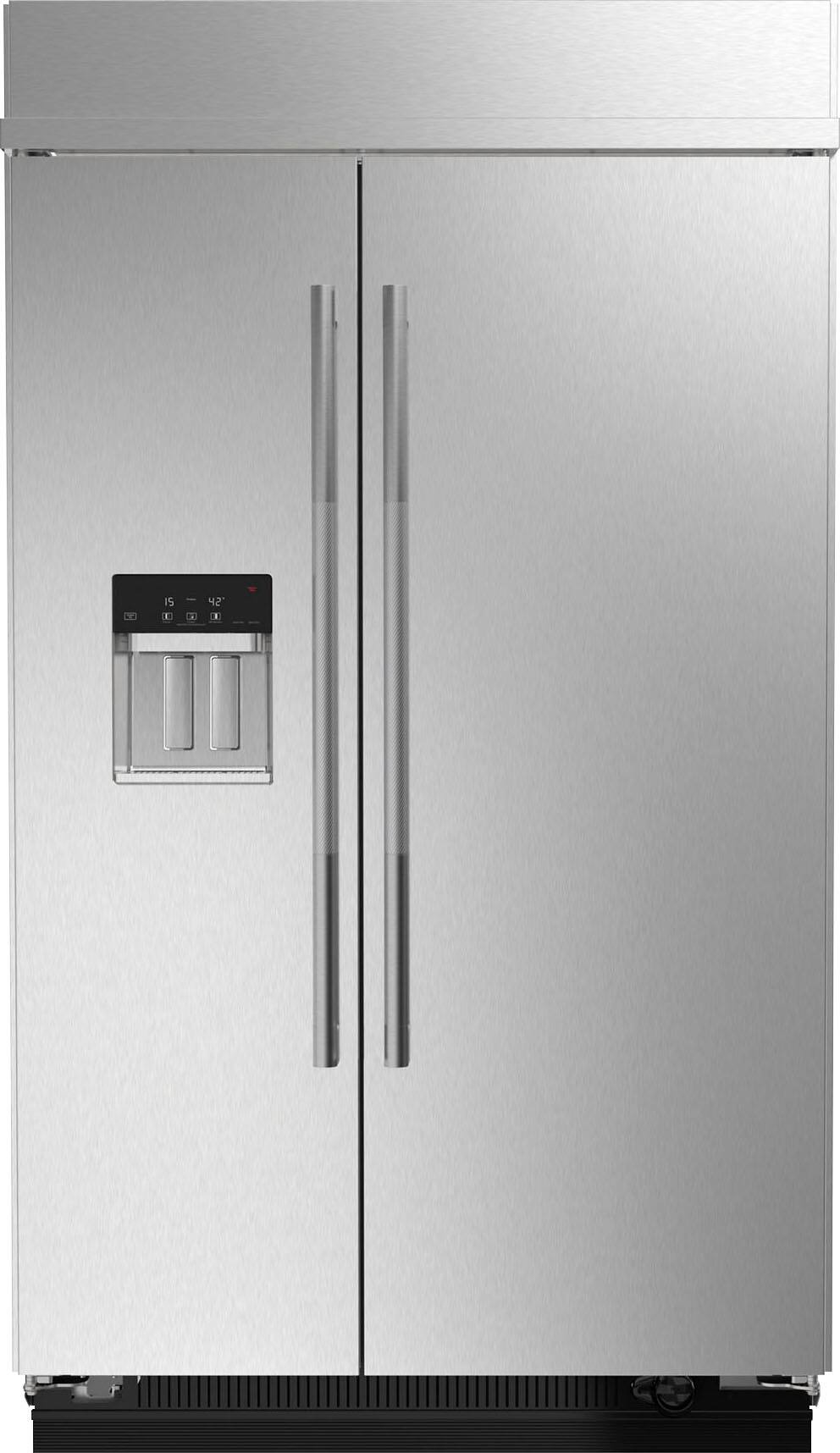 Front. JennAir - 29.4 Cu. Ft. Side-by-Side Refrigerator with Water Dispenser - Stainless Steel.