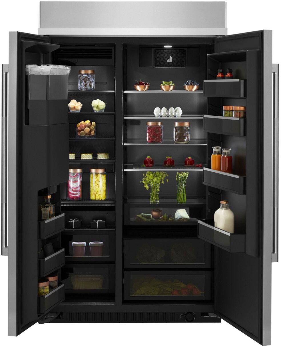 Alt View 2. JennAir - 29.4 Cu. Ft. Side-by-Side Refrigerator with Water Dispenser - Stainless Steel.