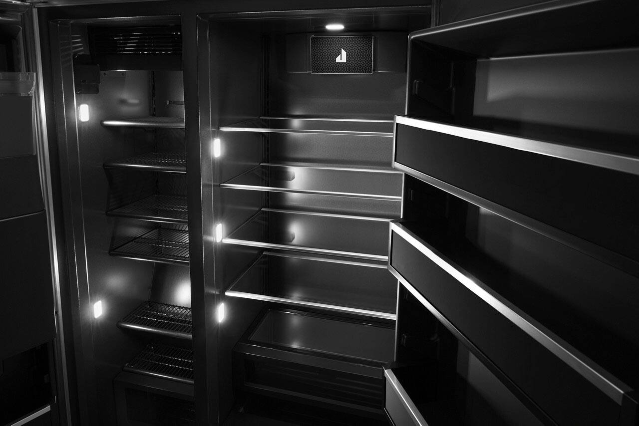 Alt View 4. JennAir - 29.4 Cu. Ft. Side-by-Side Refrigerator with Water Dispenser - Stainless Steel.