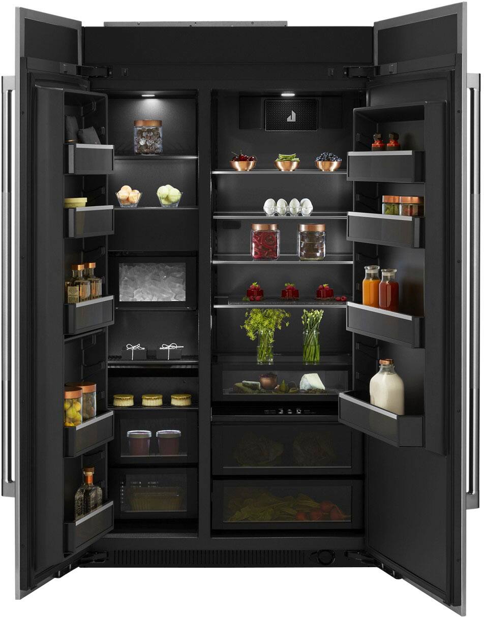 Alt View 2. JennAir - 29.4 Cu. Ft. Side-by-Side Refrigerator with Capacitive Touch Controls - Custom Panel Ready.