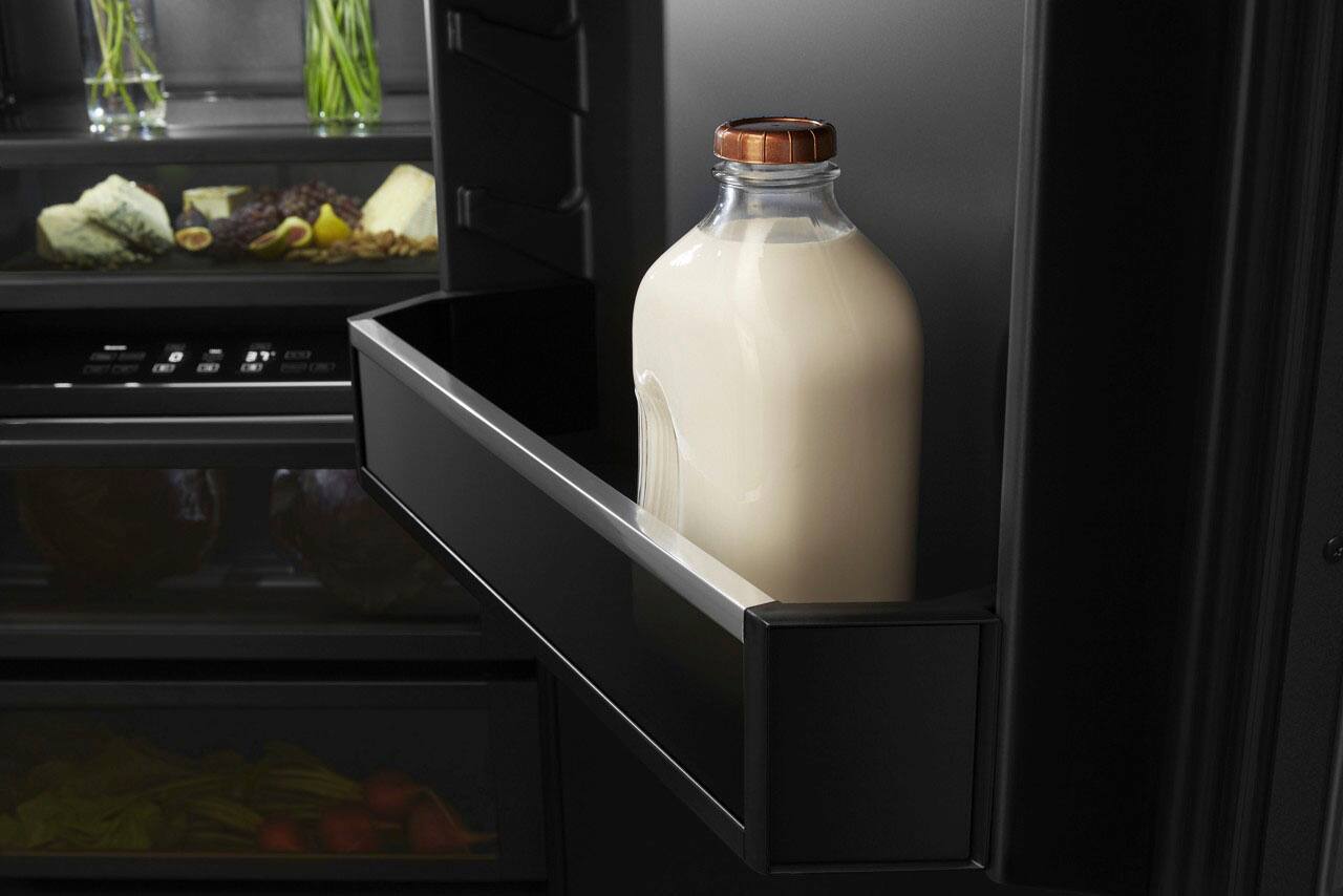 Alt View 4. JennAir - 29.4 Cu. Ft. Side-by-Side Refrigerator with Capacitive Touch Controls - Custom Panel Ready.