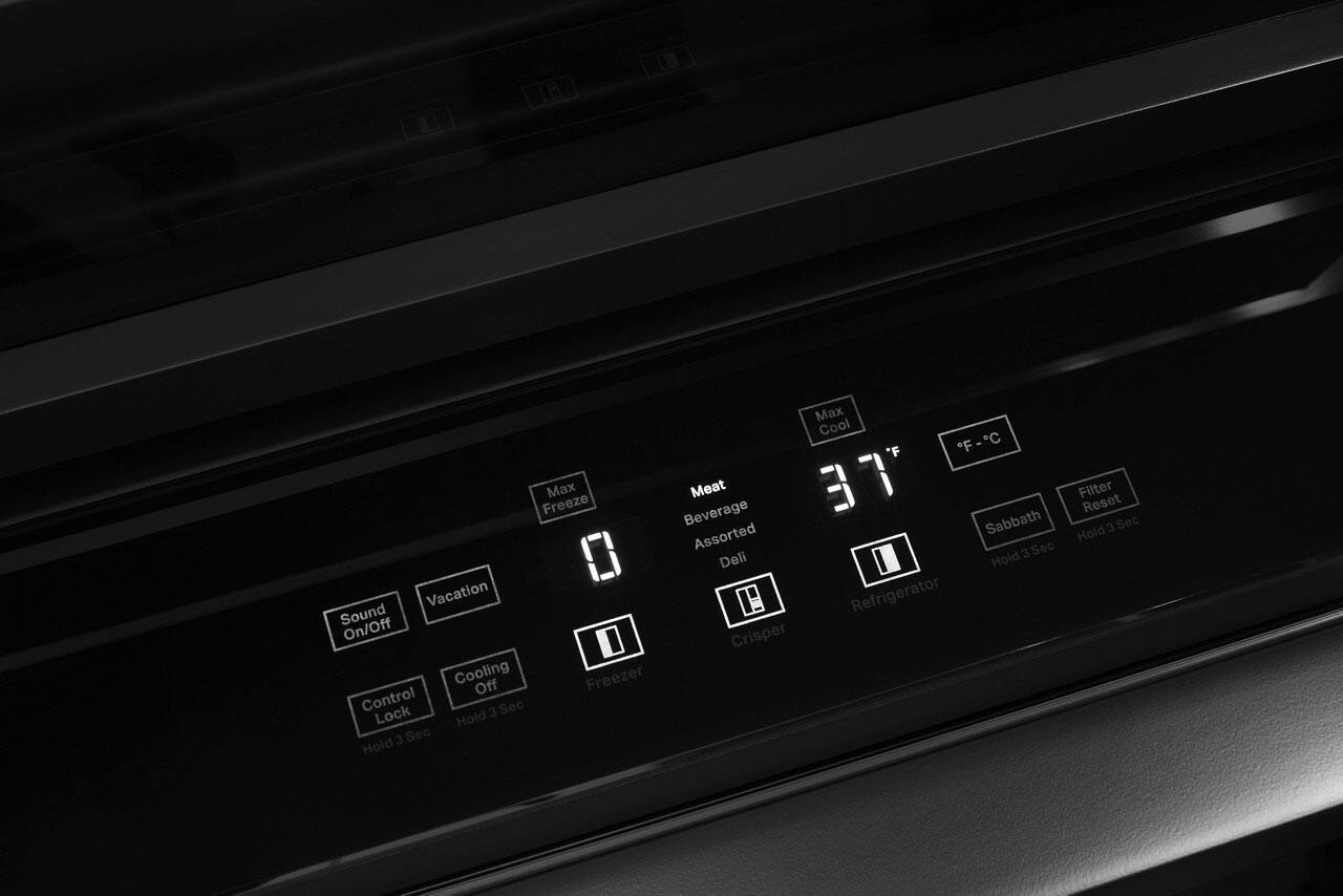 Alt View 5. JennAir - 29.4 Cu. Ft. Side-by-Side Refrigerator with Capacitive Touch Controls - Custom Panel Ready.