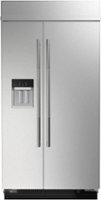 JennAir - 25.5 Cu. Ft. Side-by-Side Refrigerator with Water Dispenser - Stainless Steel - Front_Zoom